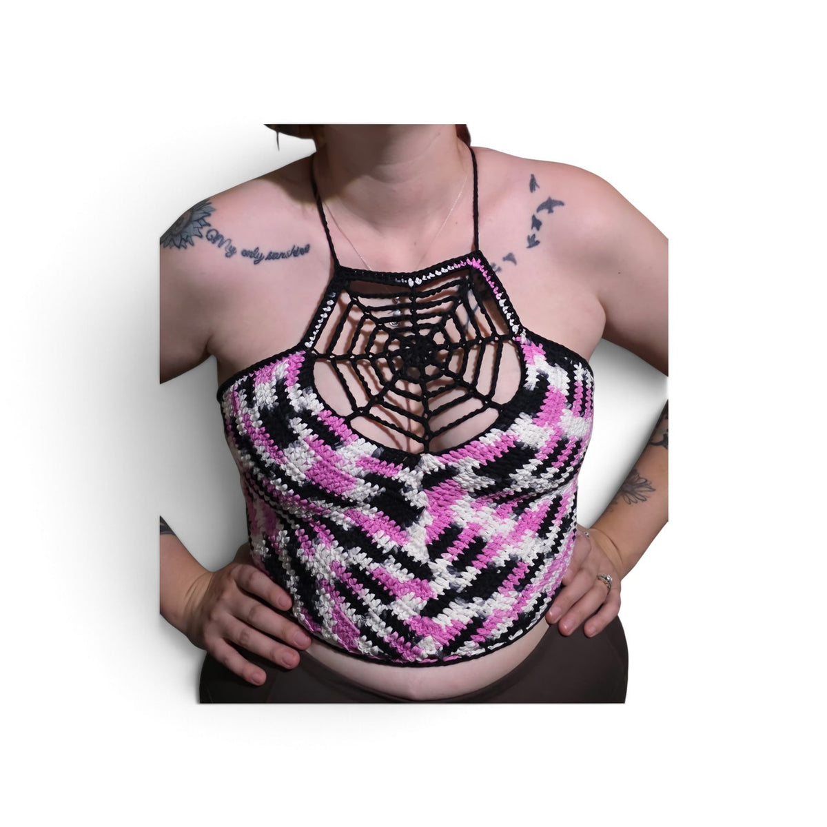 Spiderweb Crop Top – Large