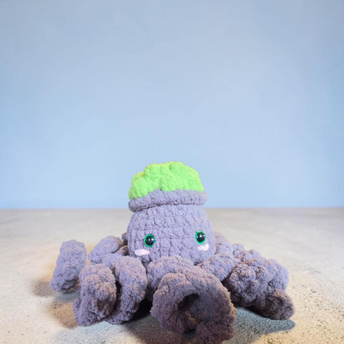 Cauldron Octopus Plush – Gray & Green